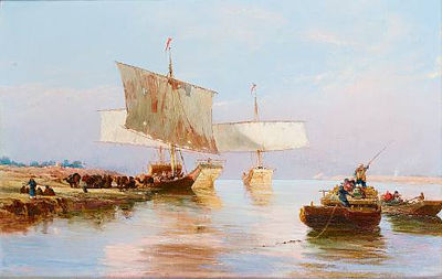 River Boats on the Nile by Jean Baptiste Henri Durand-Brager - Auction record, sale price, and art valuation. Compare with similar artists and explore comparable artworks.