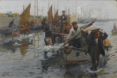 Unloading the boats, Newlyn Harbour