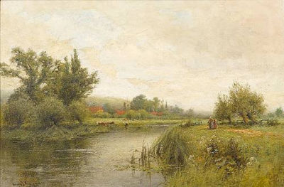 A view near Reigate, Surrey; a view of Streatley on Thames by Henry John Kinnaird - Auction record, sale price, and art valuation. Compare with similar artists and explore comparable artworks.