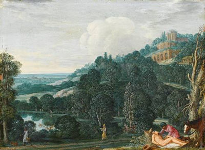 An extensive landscape with The Good Samaritan by Johann Konig - Auction record, sale price, and art valuation. Compare with similar artists and explore comparable artworks.