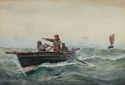 Off to the fishing grounds by Ernest Dade - Auction record, sale price, and art valuation. Compare with similar artists and explore comparable artworks.