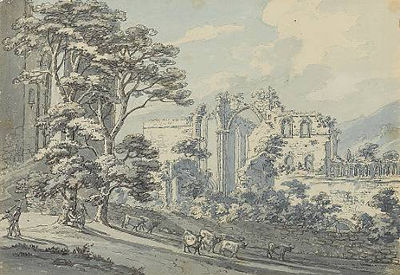 Furness Abbey, Cumbria, from the west by Thomas Sunderland - Auction record, sale price, and art valuation. Compare with similar artists and explore comparable artworks.