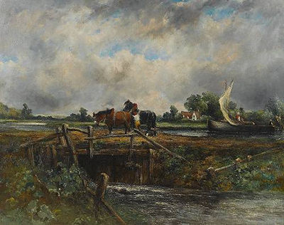 The canal at Dedham with a barge