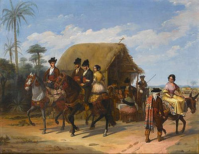 The picnic; Riders passing by a tavern (2)