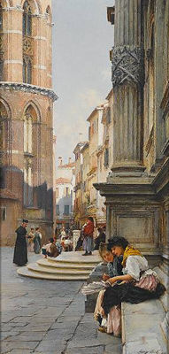 The church of the Frari and school of San Rocco, Venice