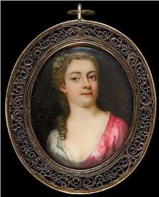 A young Lady, wearing pink and white dress over white underslip, her hair falling over her right shoulder and decorated with flowers by William Prewett - Auction record, sale price, and art valuation. Compare with similar artists and explore comparable artworks.
