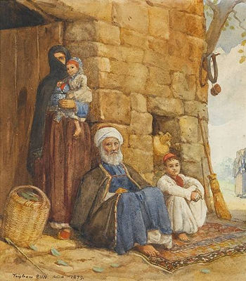 Sample artwork by Tristram James Ellis (1844 - 1922), known for watercolor landscape and marine painting, etching, book illustration - View similar artists and auction records