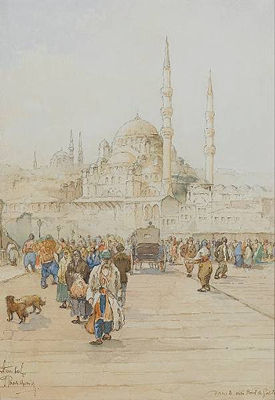 Near the Galata bridge, Constantinople
