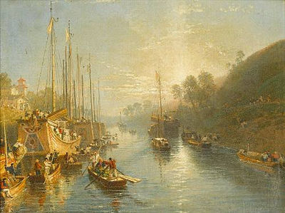 Sunrise on the Grand Canal of China