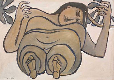 Nude by Nikos Nikolaou - Auction record, sale price, and art valuation. Compare with similar artists and explore comparable artworks.