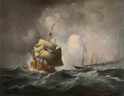 Sample artwork by Jean Altamura (1852 - 1878), known for marine, seascape painting - View similar artists and auction records