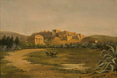A view of the Thisseion with Acropolis beyond
