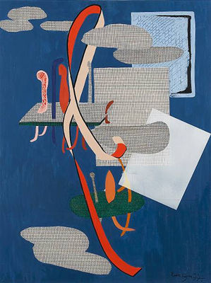 Sample artwork by Renos Loizou (1948 - 2013), known for abstract, mixed-media painting - View similar artists and auction records