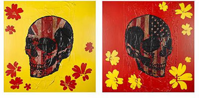 Sample artwork by Dan Baldwin (Born 1972), known for mixed media abstract, figurative painting - View similar artists and auction records