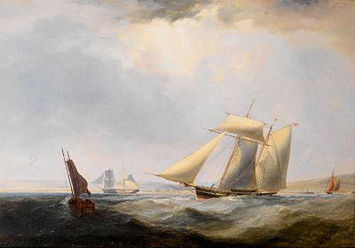 A topsail schooner off Swansea, with a small trader emerging from the harbour entrance by James Harris Sen - Auction record, sale price, and art valuation. Compare with similar artists and explore comparable artworks.