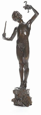 A bronze entitled 'Joyance' by William Goscombe John - Auction record, sale price, and art valuation. Compare with similar artists and explore comparable artworks.