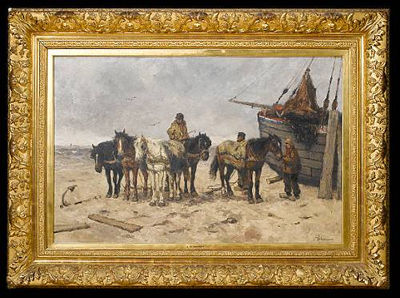 Fishermen on the beach