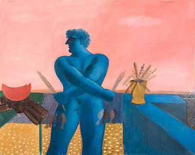 The glorified man of the beach / The courtyard wall
