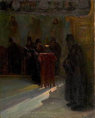 Praying at Mount Athos