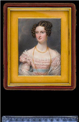 Anne Rankin (née Burt) (1807-1877), wearing pink dress and pale blue sash, the bodice, neckline and short puffed sleeves lavishly trimmed with lace, a gauze scarf passed around her shoulders, multi-strand gold necklace and pendent earrings, her brown hair by George Hargreaves - Auction record, sale price, and art valuation. Compare with similar artists and explore comparable artworks.