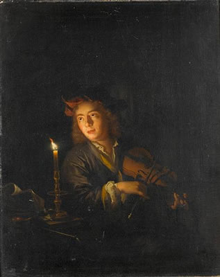A youth playing a violin by candlelight by Arnold Boonen - Auction record, sale price, and art valuation. Compare with similar artists and explore comparable artworks.