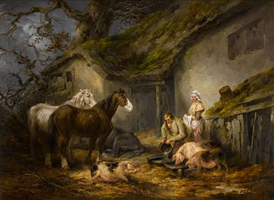 Feeding Time by George Morland - Auction record, sale price, and art valuation. Compare with similar artists and explore comparable artworks.