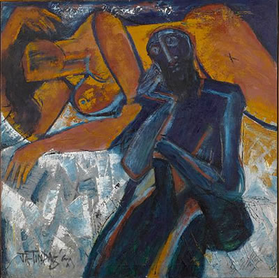 Man and Woman by Jatin Das - Auction record, sale price, and art valuation. Compare with similar artists and explore comparable artworks.