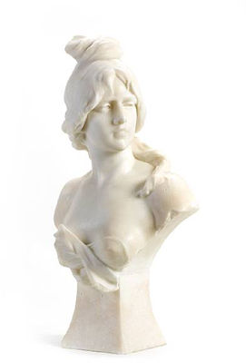 Marble bust of a young girl