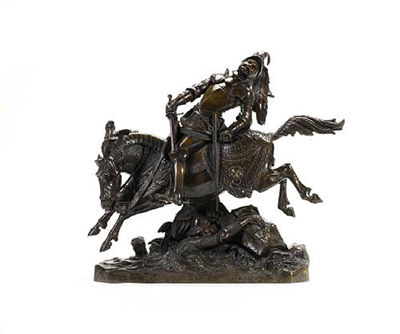 "A bronze Group of Charles le Temeraire"