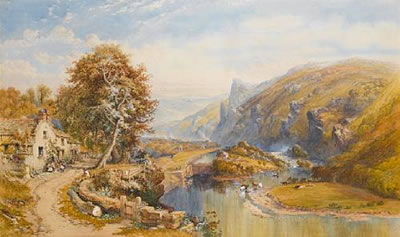 Sample artwork by Philip Mitchell (1814 - 1896), known for landscapes and coastal paintings - View similar artists and auction records