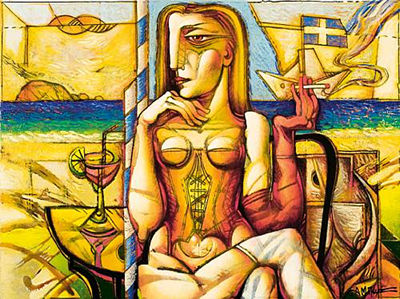 Sample artwork by Andreas Makariou (Born 1955), known for painting - View similar artists and auction records