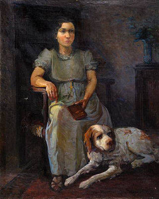 Girl with dog