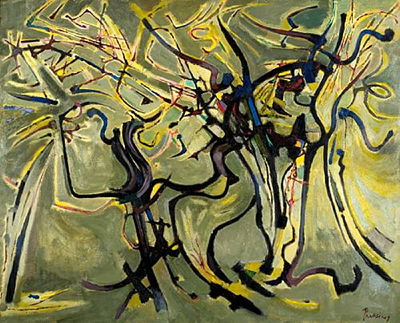 Sample artwork by Mario Prassinos (1916 - 1985), known for surrealist painting, sculpture, illustration - View similar artists and auction records