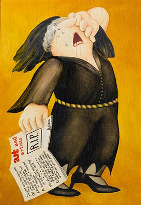 Portrait of Beryl Cook: Art + Artists RIP (Self-portrait)