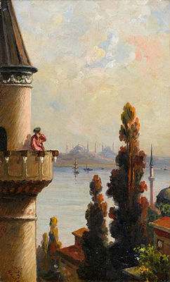 The call of the muezzin, Constantinople