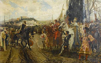 The surrender of Granada in 1492