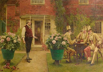 Sample artwork by Walter Dendy Sadler (1854 - 1923), known for aristocratic figure and genre painting and etching - View similar artists and auction records