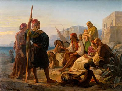A Greek fisherman narrating his adventures in front of Cape Sounion