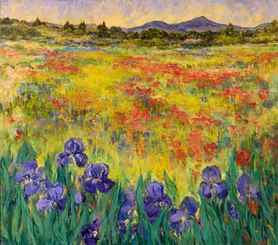 Field with poppies and iris/ 1st of May at Chortiati