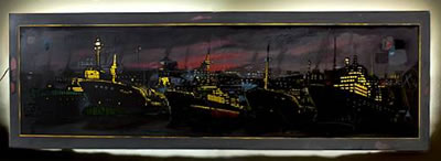 Piraeus at night by Christos Andonaropoulos - Auction record, sale price, and art valuation. Compare with similar artists and explore comparable artworks.