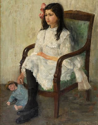 Girl with doll