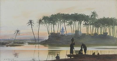 Dusk on the Nile; Dawn on the Nile by Alexandre Nicolaievitch Roussoff - Auction record, sale price, and art valuation. Compare with similar artists and explore comparable artworks.