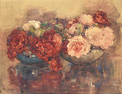 Still life of roses by Margaret Olrog Stoddart - Auction record, sale price, and art valuation. Compare with similar artists and explore comparable artworks.