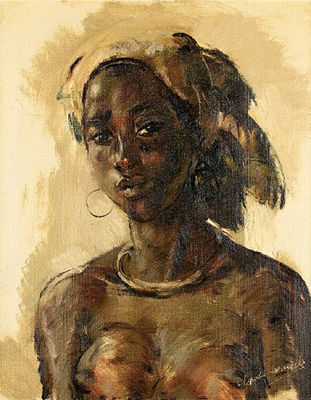 Portrait of a young Congolese woman