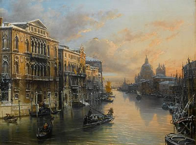 The Grand Canal in winter, Venice