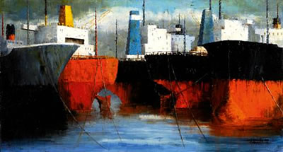Tankers by Christoforos Balabanidis - Auction record, sale price, and art valuation. Compare with similar artists and explore comparable artworks.