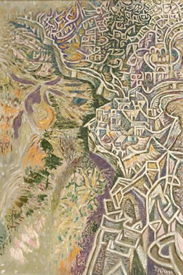 Calligraphy of a town