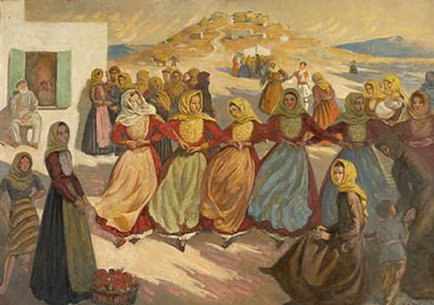 Girls dancing the tratta, Megara