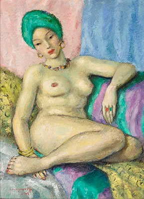 Sample artwork by Antonin Ivanovitch Soungouroff (1894 - 1976/82), known for portrait, figure painting, nudes - View similar artists and auction records