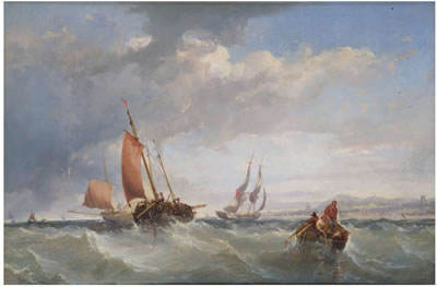 Shipping In Dublin Bay With A View Of Dun Laoghaire